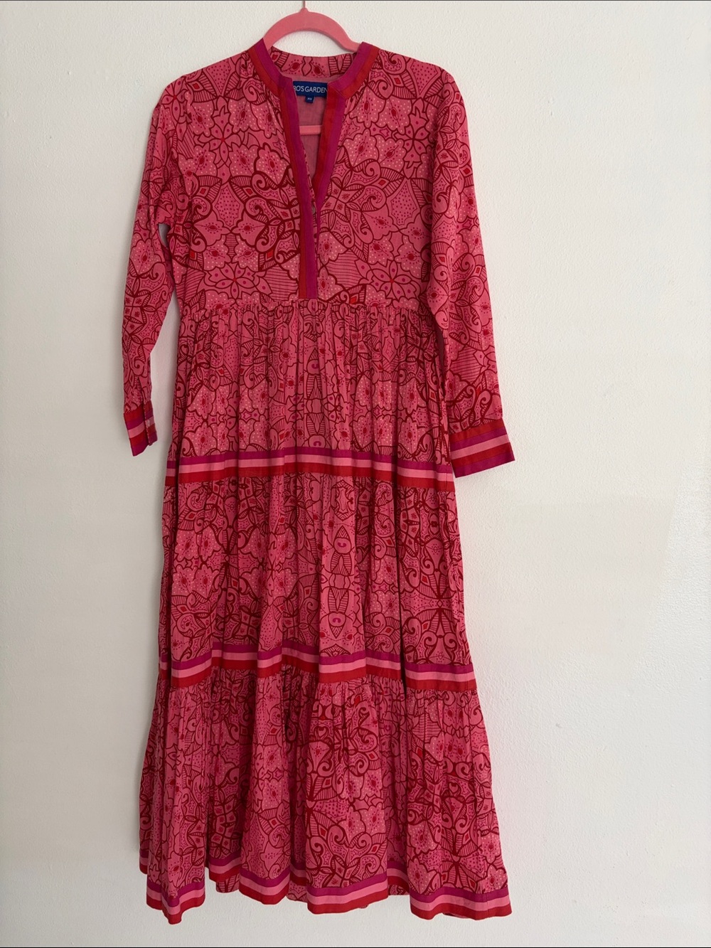 Pink Printed Maxi Dress by JODI GARDEN